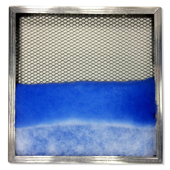 Plastic Pad Holding Frames With 12 Blue And White Polyester Filter Plastic Pad Holding Frames With 12 Blue